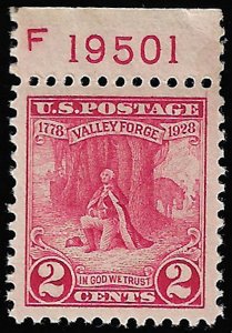 US #643 SCV $135.00 SUPERB JUMBO mint never hinged, wide margins, seldom seen...