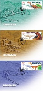 Poland 2020 FDC Stamps Souvenir Sheet Dinosaurs