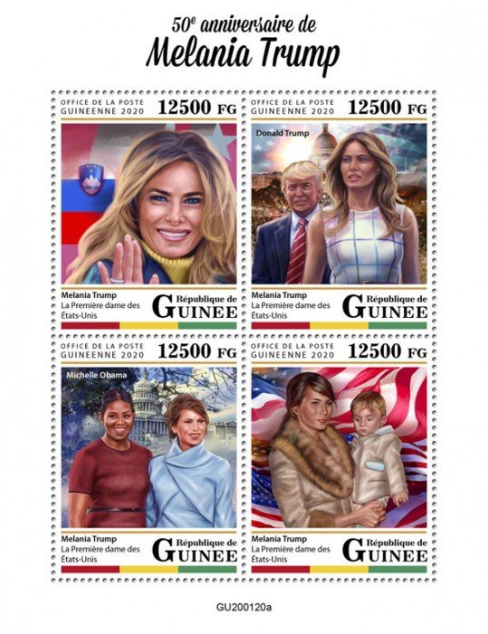 GUINEA - 2020 - Melania Trump - Perf 4v Sheet - Mint Never Hinged