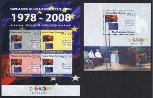 Papua NG European Union Partnership 2 MSs 2008 MNH SG#MS1247-MS1248