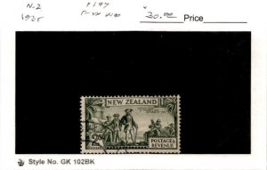 New Zealand, Postage Stamp, #197 Used, 1935 Captain Cook (AB)