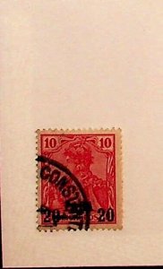 GERMAN OFFICES IN TURKEY Sc 14 USED ISSUE OF 1900 - 20p ON 10pf - lot1