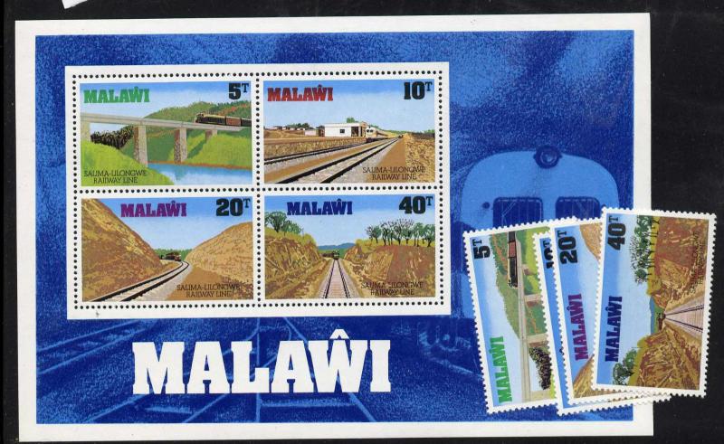 Malawi 346-9a MNH Trains, Bridges