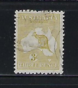 AUSTRALIA SCOTT#47  KANGAROO- WMK 10 (NARROW CROWN/NARROW A)- 3D (OL BIS)  USED