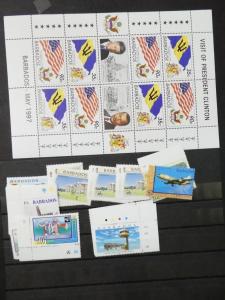 EDW1949SELL : BARBADOS Collection of VF MNH mostly 1990's-2000's. Scott Cat $136