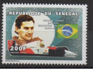 Senegal 1999 - Mi. 1625 200 F Ayrton Senna Formula 1 New Sport** MNH RARE