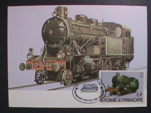 ST.THOMAS -1982 SC#688  MC CARD-HENSCHEL, PORTUGAL 1929 TRAIN-MNH-MNH MC CARD