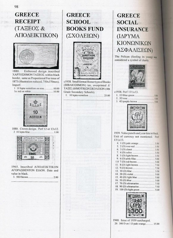 ALBANIA & GREECE Epirus Crete 2002 Barefoot Revenues Stamp Catalogue(118 Pages)