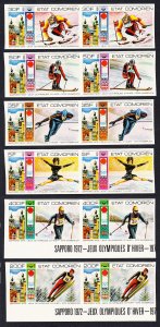 Comoro Is. Winter Olympic Games Innsbruck 6v imperf pairs 1976 MNH MI#266-271B