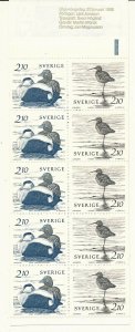 SWEDEN 1986 BIRDS BOOKLET MNH 