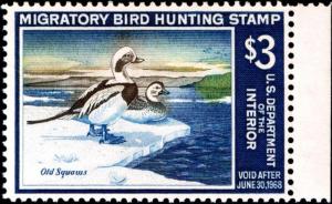 US.# RW34 MINT Margin Copy Federal Duck  MOGNH - VF CV=$100.00 (ESP#1111)