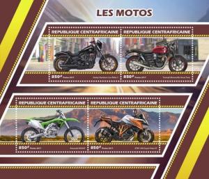 Z08 CA17308a CENTRAL AFRICA 2017 Motorcycles MNH ** Postfrisch