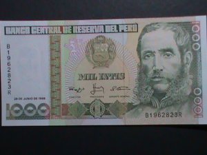 ​PERU 1988-CENTRAL RESERVE BANK OF PERU-$1000 INTIS UNCIRCULATED CURRENCY -VF