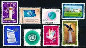 United Nations - Geneva #1-5, 8, 11, 13  Set of 8 MNH