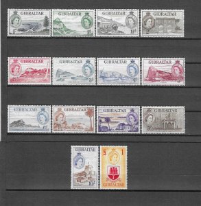 GIBRALTAR 1953/59 SG 145/58 MNH Cat £190