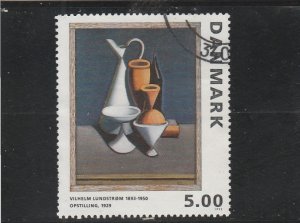 Denmark  Scott#  996  Used  (1993 Cubist Painting)