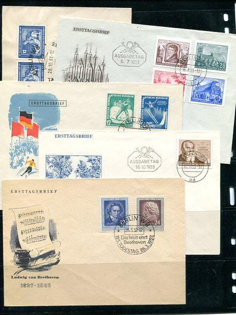 GDR 5  early  unaddressed FDC  VF