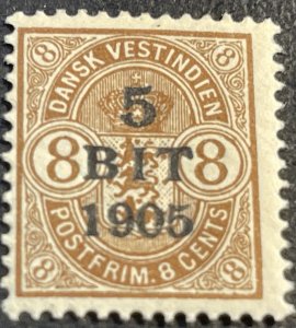 DANISH WEST INDIES # 42--MINT/HINGED--SINGLE--1905