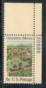 1370 * GRANDMA MOSES * U.S. Postage Stamp  MNH * UR PL#30886
