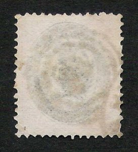 Denmark 1875 20o Oval #31 Gray / Carmen Rose Facit 34d Good Used with NIC 94