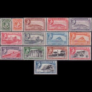 GIBRALTAR 1938 - Scott# 107-18 Scenes (>6p MNH) Set of 14 LH