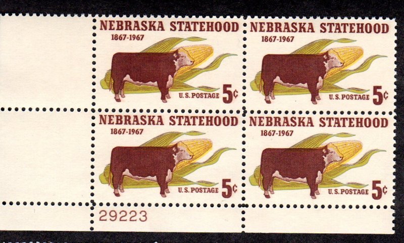 US, Plate Block, Scott # 1328, MNH,  CV = $ 1.00    Lot 230814 -01