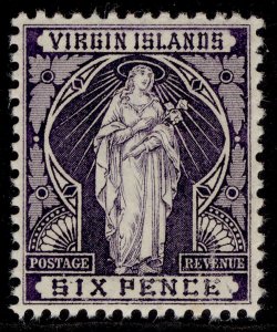 BRITISH VIRGIN ISLANDS QV SG47, 6d dull violet, LH MINT.
