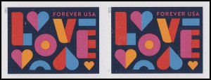 US 5543a Love imperf NDC horz pair MNH 2021