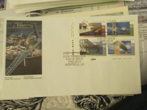 Canada #1573a FDC bridges LL