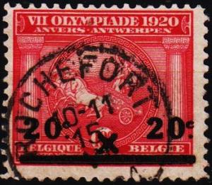 Belgium. 1921 20c on 10c S.G.310 Fine Used