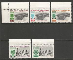 Dominican Republic 522-24 C113-14 MOG REFUGEESS Z3273