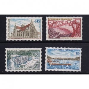 France  #1232-1235  MNH   1969  tourism  views