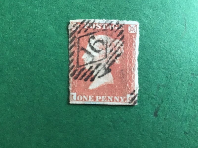 Queen Victoria 1841 British Penny Red Imperf  Stamp  R44165