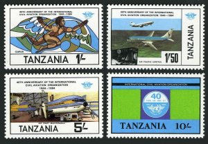 Tanzania 246-249, MNH. Michel 246-249. ICAO, 40th Ann.1984. Icarus,Tanzania Jet,