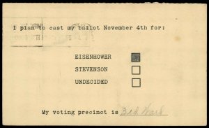 USA UY14 Used (reply card)