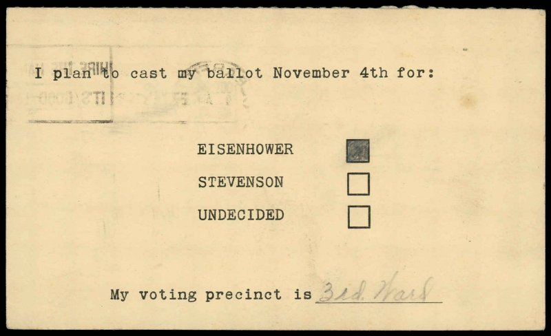 USA UY14 Used (reply card)