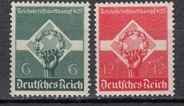 Germany - 1935 Workers' Competition Sc# 454/455 - MH (264)