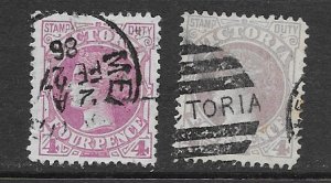 Australia States Victoria 150,150a used, see desc. 2020 CV $1256.25