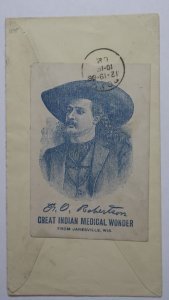 1888 Janesville WI Robertson Great Indian Medical Wonder Wild West Tied Label
