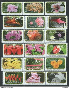 Cook Islands Flowers Butterflies #1618-35 Michel 105 Euro Big Set ** Nw0055