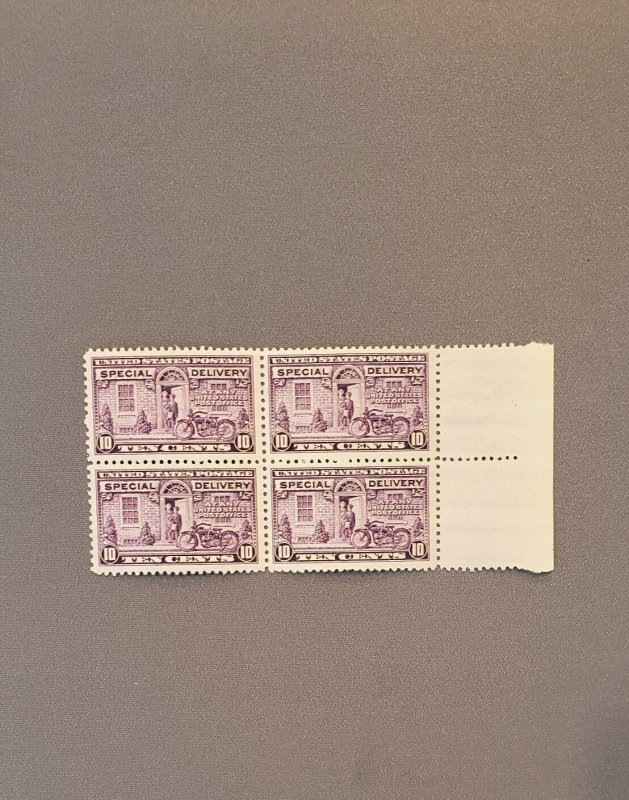 E15, Special Delivery, Block of 4, Mint OGNH, CV $7.00