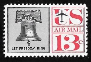 C62A 13 cents Liberty Bell (1967) Stamp Mint OG NH EGRADED F-VF 75