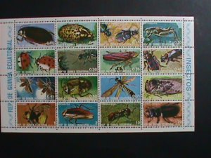 ​EQUATORIAL GUINEA STAMP:1974  WORLD FAMOUS INSECTS CTO FULL SHEET VERY FINE