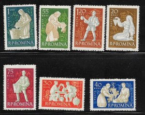 Romania Sc 1395-1401 MNH Set of 1960 - Wine Growing Regions