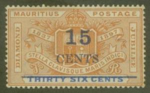 Mauritius 1899 sg135 mint