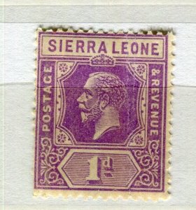 SIERRA LEONE; 1912-20 early GV issue fine Mint hinged Shade of 1d. value