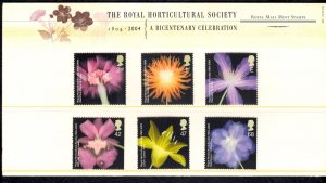 Great Britain 2004 Royal Horticulture Society Mint MNH Set in Pack SC 2209-2214