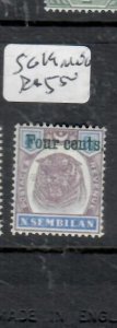 MALAYA NEGRI SEMBILAN    TIGER 4C/8C    SG 19  MNG   P1120HH