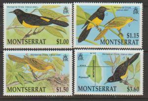 Montserrat SG 885 - 888 set of 4  MLH - Birds