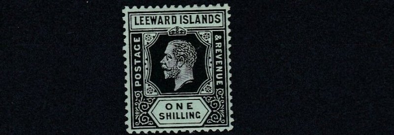 LEEWARD ISLANDS  1931 - 32  SG  87 1/-  VALUE  MH  REVERSION TO DIE 1 CAT  £60 